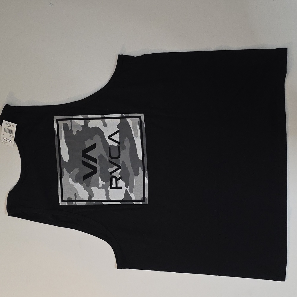 NWT Men's RVCA Grey Camo Tank Top. VA ATF FILL. In why/blk/gry. Various Sizes